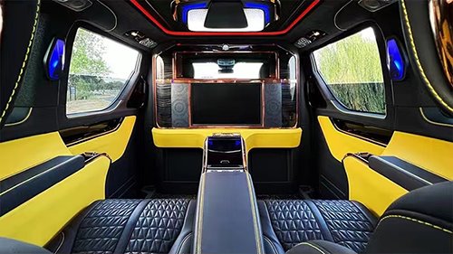 Panoramic photo of rear row after modification