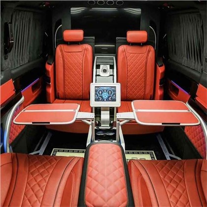 বিলাসবহুল ভিআইপি ভ্যান ব্যবসায়িক গাড়ির জন্য গাড়ির মধ্য আর্মরেস্ট দুই পাশের টেবিল